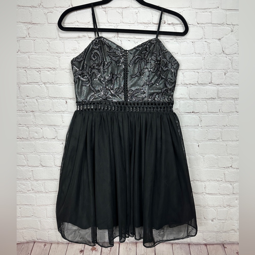 City Triangles black Prom‎ Party Cocktail Dance Homecoming dress, sz 9